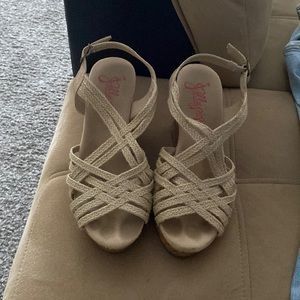 These are high heels. Very comfy and can go with anything